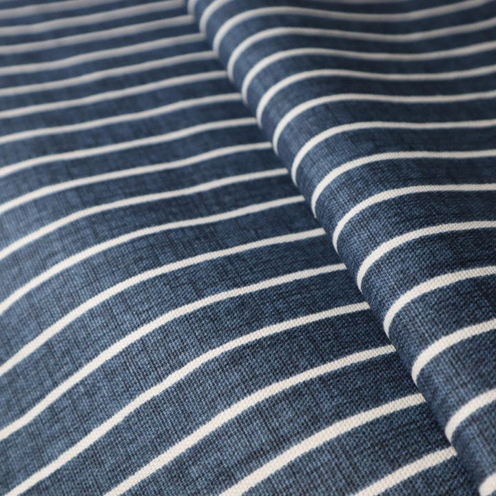 FABRIC SAMPLE - Pencil Stripe Midnight -  - Ideal Textiles
