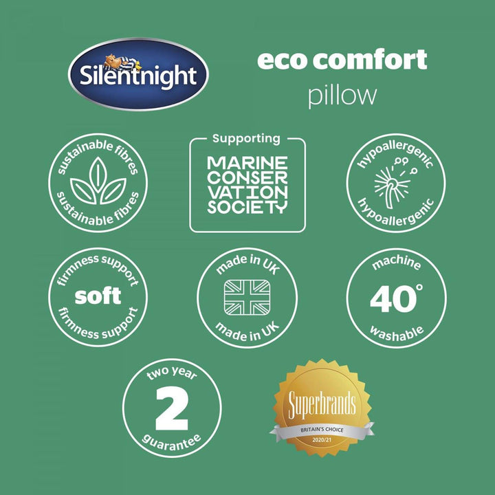 Silentnight Eco Comfort Pillow Soft -  - Ideal Textiles