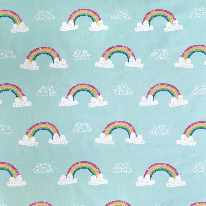 Rainbow Unicorn Blue Fitted Sheet - Ideal