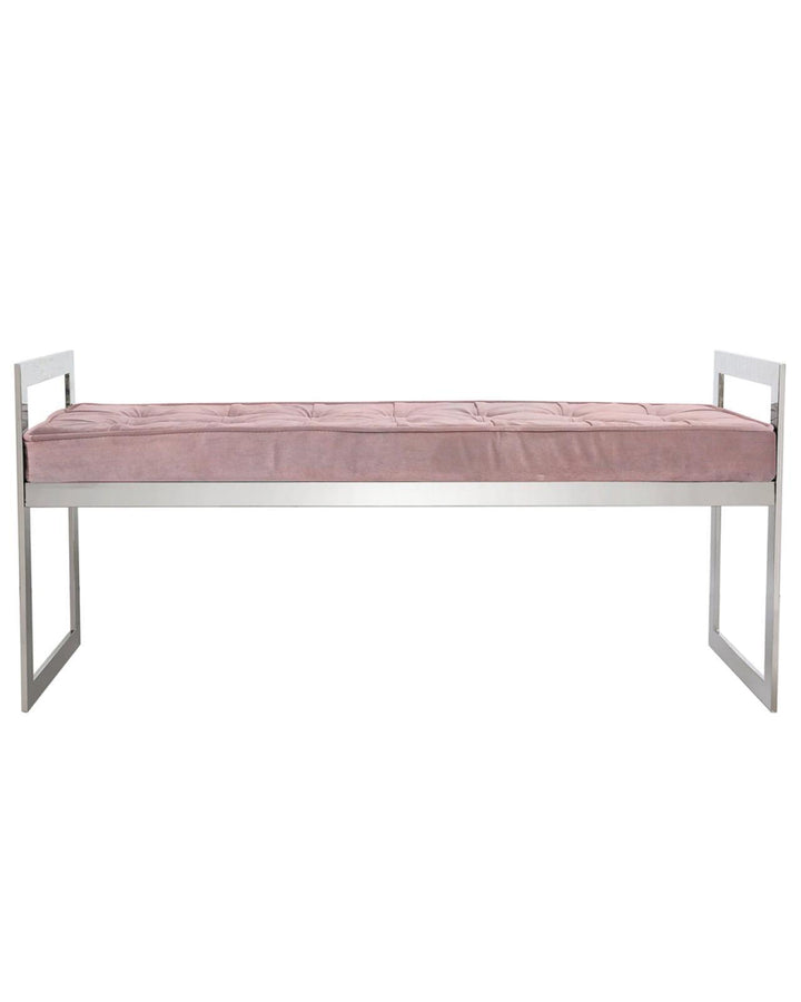 Houston Pink Velvet Bench - Ideal