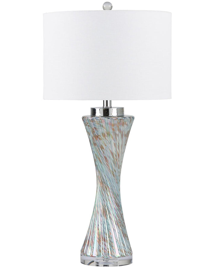 Blue Twisted Glass Table Lamp - Ideal