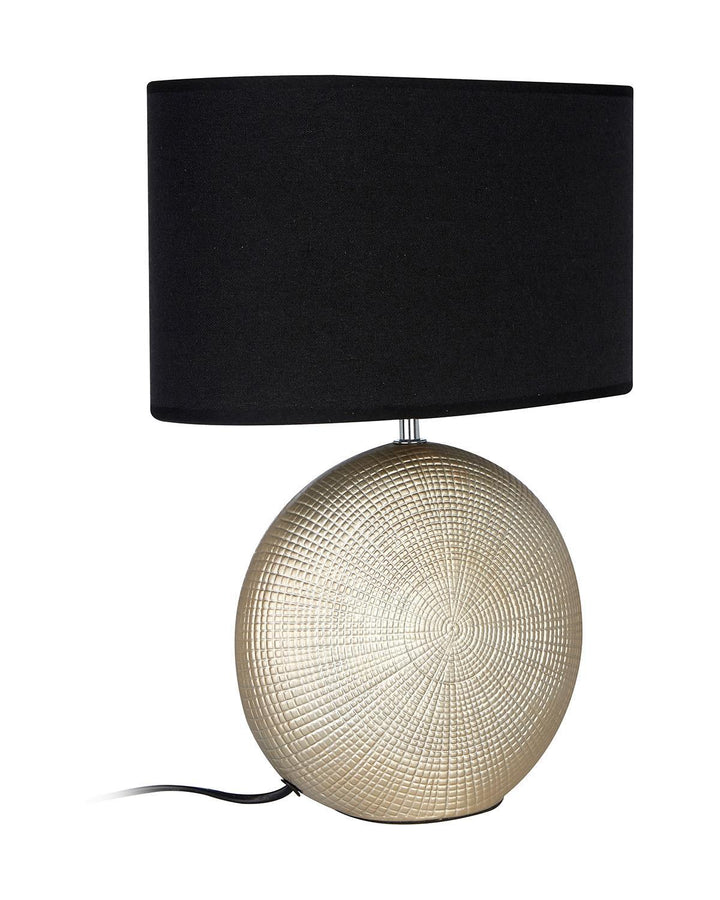 Ackerly Gold and Black Flask Table Lamp - Ideal