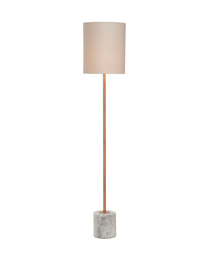 Brushed Copper and Biscuit Bianco Floor Lamp - Ideal