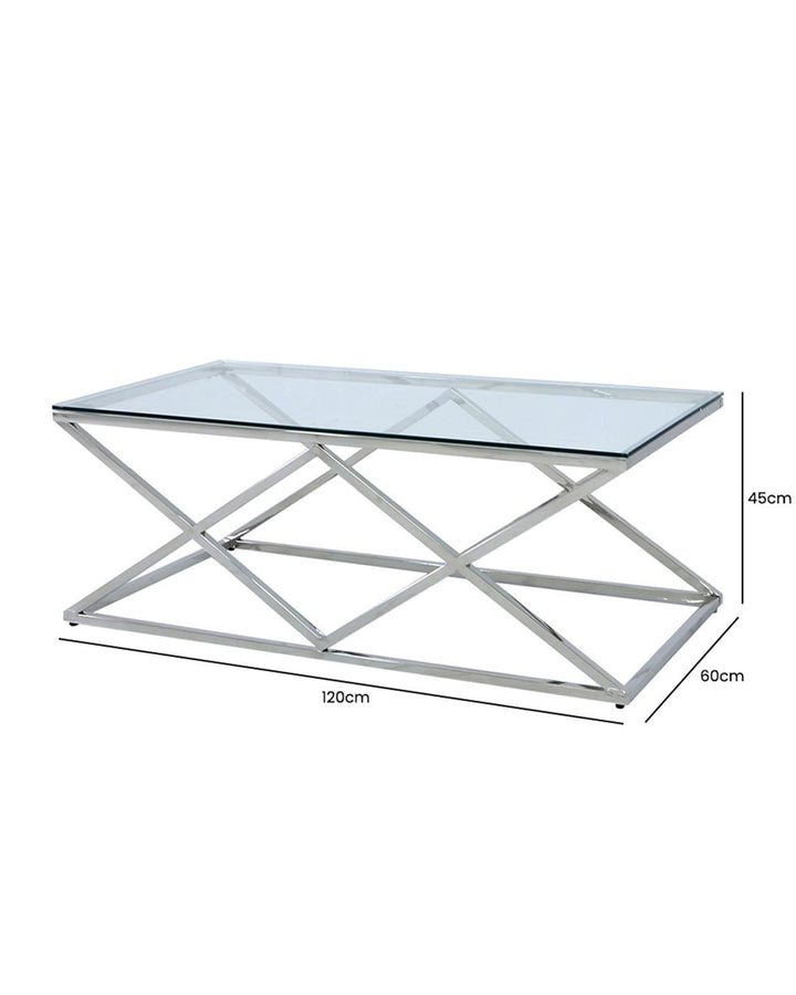 Prism Chrome Coffee Table - Ideal
