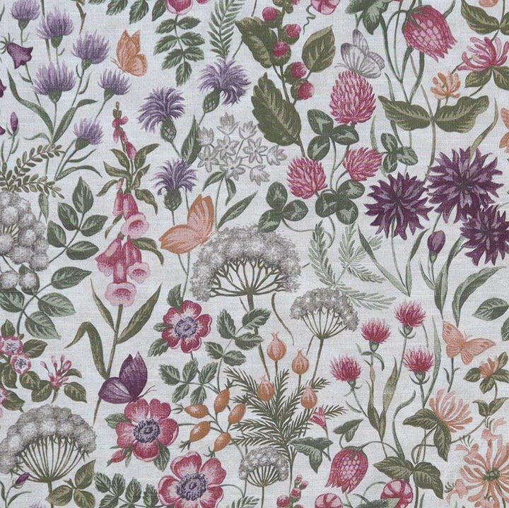 FABRIC SAMPLE - Field Flowers Copper Cotton Print -  - Ideal Textiles