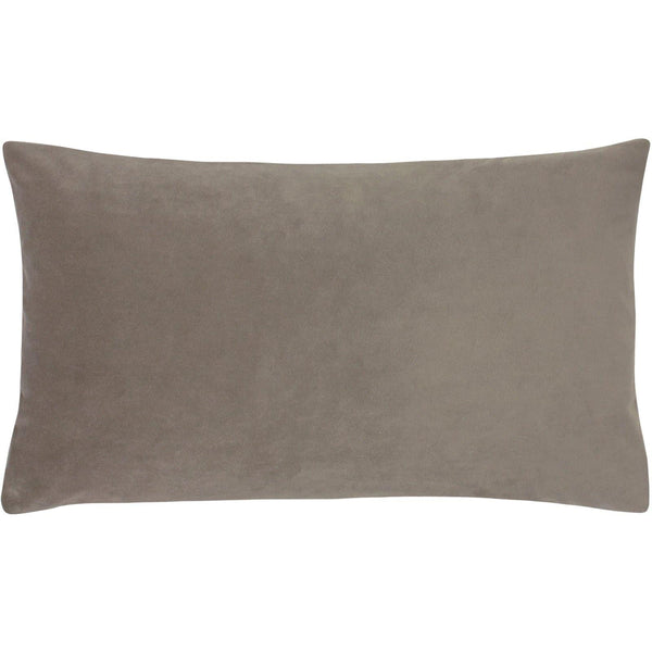 Sunningdale Velvet Rectangular Mink Filled Cushions 12'' x 20'' - Polyester Pad - Ideal Textiles