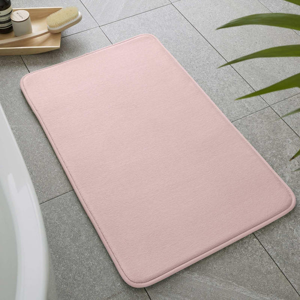 Anti-Bacterial Memory Foam Bath Mat Pink - Ideal