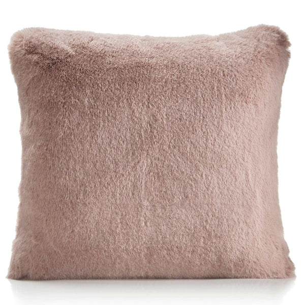 Faux Rabbit Fur Blush Cushion Cover 22" x 22" -  - Ideal Textiles
