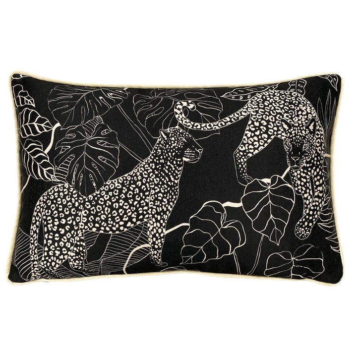 Aurora Leopard Blush & Black Cushion Cover 12" x 20" - Ideal