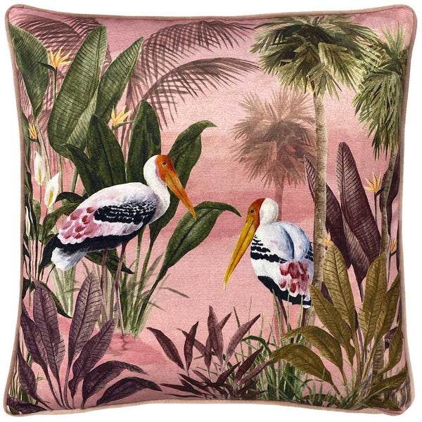 Platalea Botanical Pink Cushion Cover 17" x 17" - Ideal