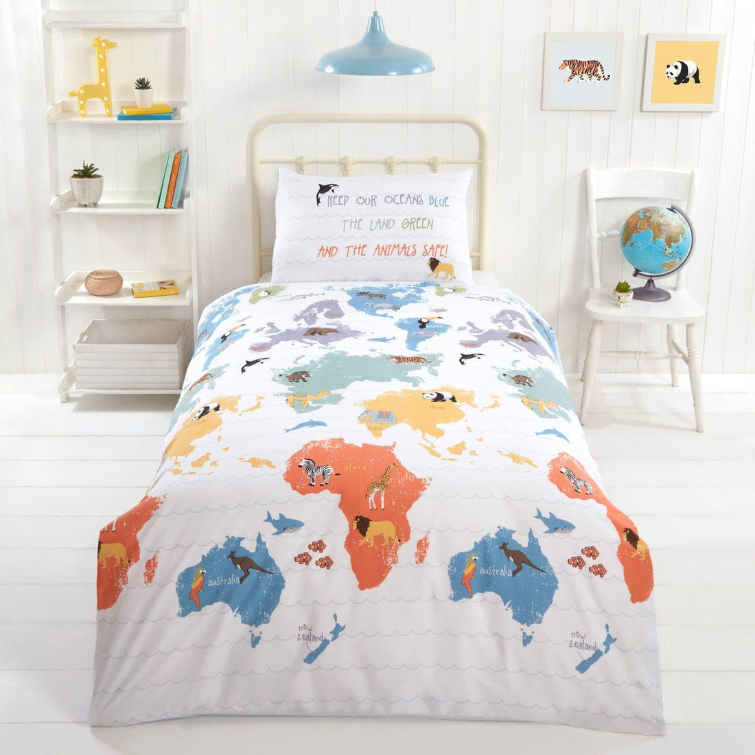 Sustainable My World Polycotton Duvet Cover Set