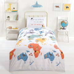 Sustainable My World Polycotton Duvet Cover Set