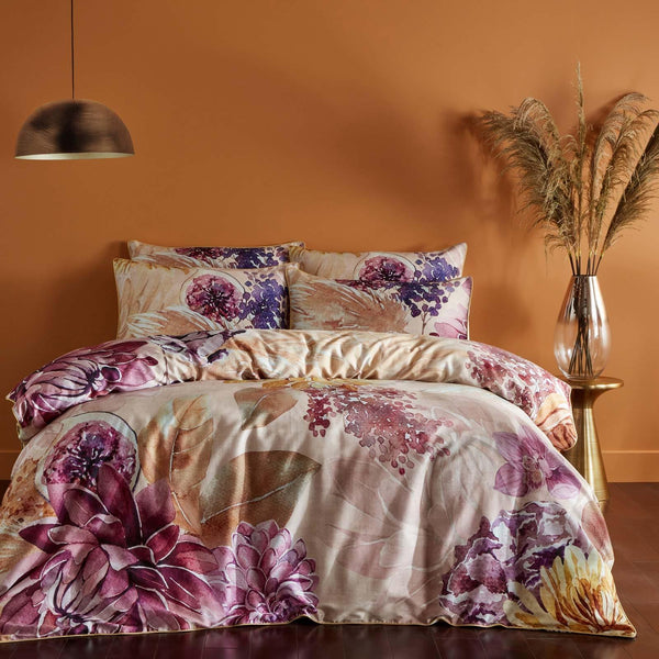 Saffa Boho Floral 100% Cotton Multicolour Duvet Cover Set - Single - Ideal Textiles