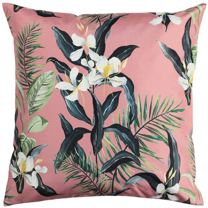 Honolulu Tropical Outdoor Pink Cushion Cover 17'' x 17'' -  - Ideal Textiles