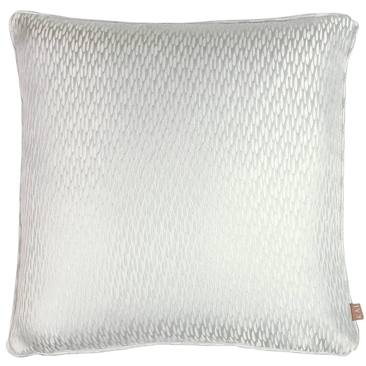 Astrid Silver Metallic Jacquard Filled Cushions - Polyester Pad - Ideal Textiles