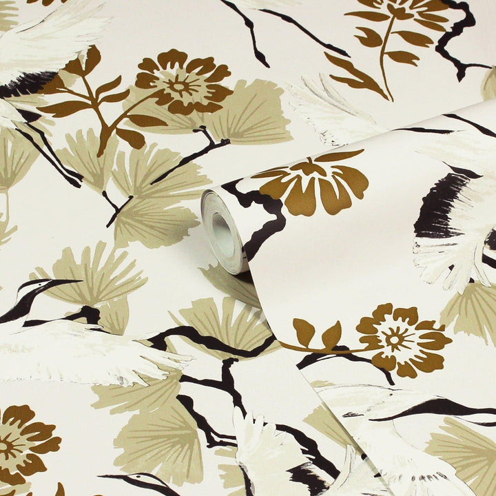Demoiselle Botanical Wallpaper Natural - Ideal