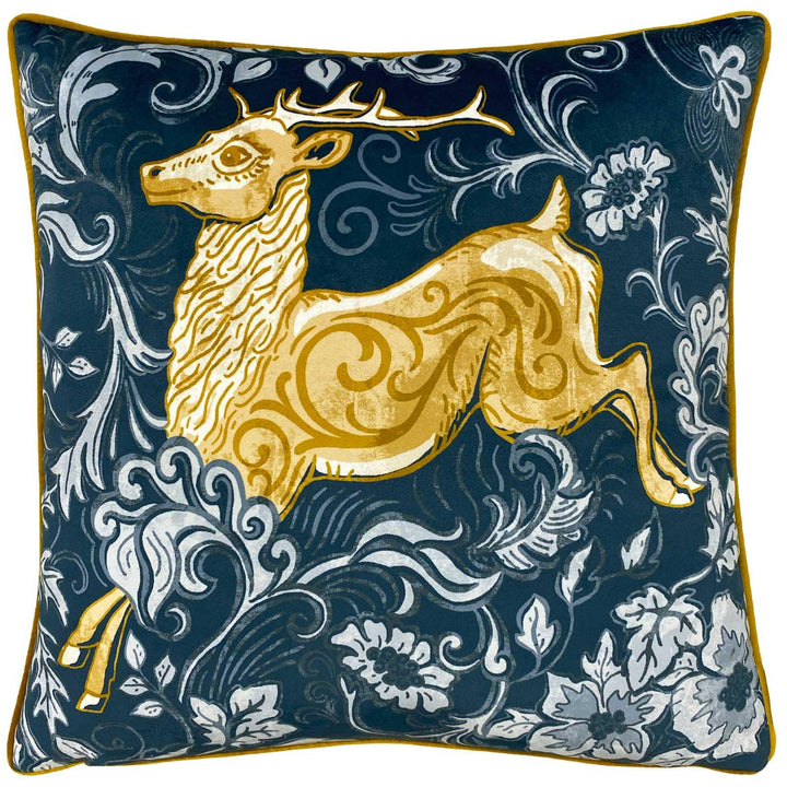 Harewood Stag Navy Cushion Cover 20" x 20" - Ideal