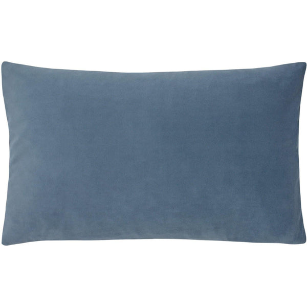 Sunningdale Velvet Rectangular Wedgewood Cushion Covers 12'' x 20'' -  - Ideal Textiles