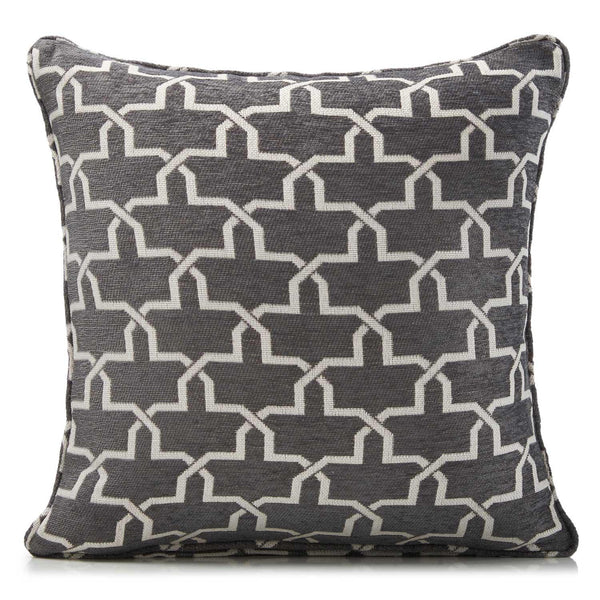 Petra Chenille Grey Cushion Cover 18" x 18" -  - Ideal Textiles