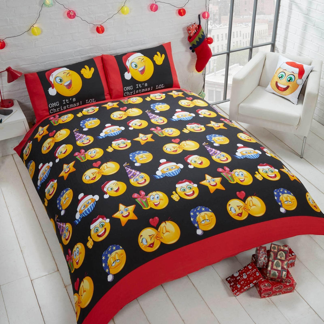 Christmas Icons Polycotton Duvet Cover Set