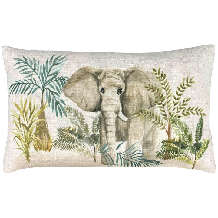 Kenya Elephant Print Cushion Cover 12" x 20" - Ideal