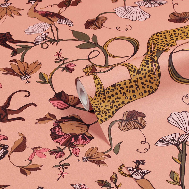 Exotic Wildlings Wallpaper Blush - Ideal