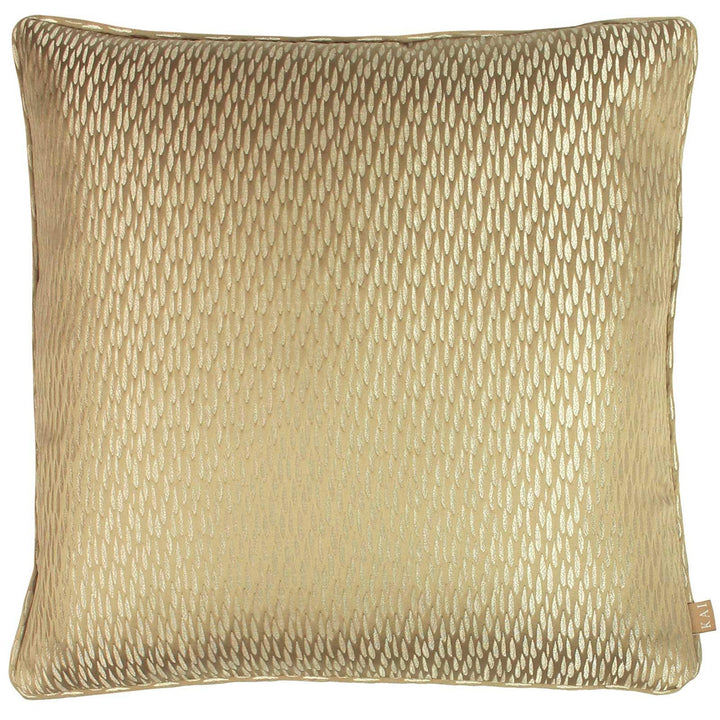 Astrid Gold Metallic Jacquard Filled Cushions - Polyester Pad - Ideal Textiles