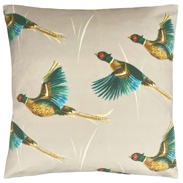 Country Flying Pheasants Mink Cushion Cover 17" x 17" - Ideal
