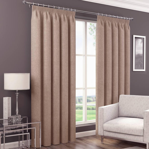 Orion Thermal Blackout Lined Tape Top Curtains Blush - 46'' x 54'' - Ideal Textiles