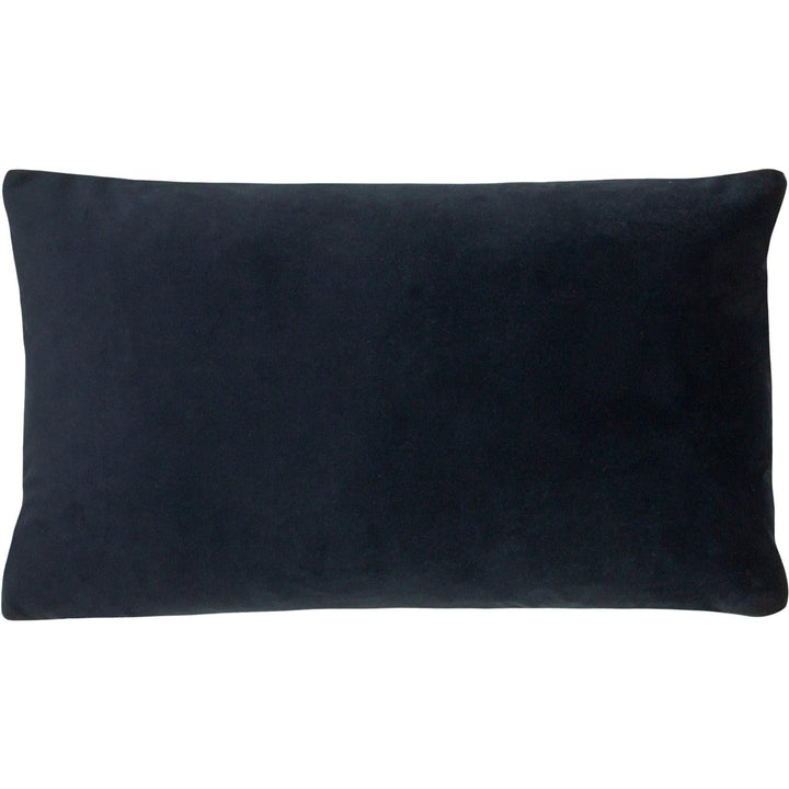 Sunningdale Velvet Rectangular Midnight Filled Cushions 12'' x 20'' - Polyester Pad - Ideal Textiles