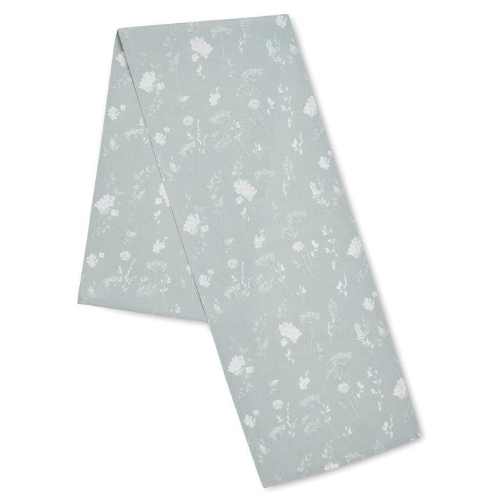 Meadowsweet Floral 100% Cotton Table Runner Green - Ideal