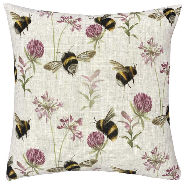 Country Bee Garden Linen Cushion Cover 17" x 17" - Ideal