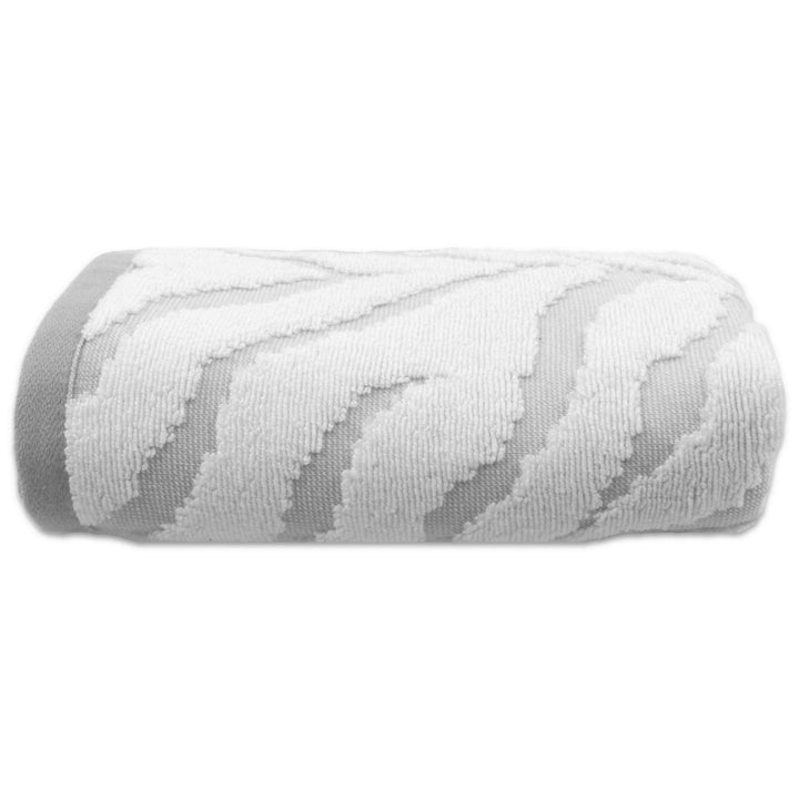 Zebra Jacquard 100% Cotton Luxury Bathroom Towels Grey - Hand Towel - Ideal Textiles