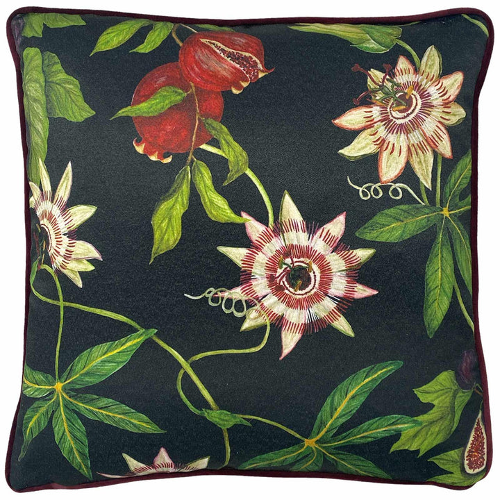 Figaro Piped Floral Green Cushion Cover 17" x 17" - Ideal