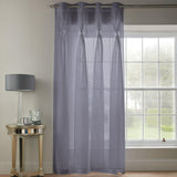 Diana Diamante Eyelet Voile Curtain Panels Silver Voile Curtain Alan Symonds 57'' x 72''  