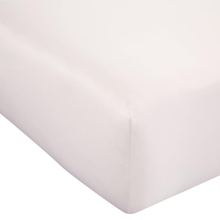 Silky Soft Satin Plain Fitted Sheets Blush Pink - Single - Ideal Textiles