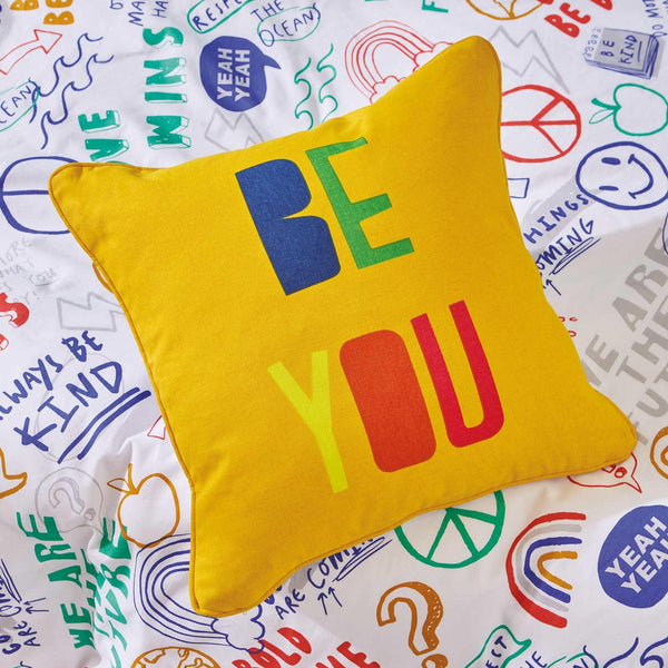 Born To Be You / Be Unique Reversible Filled Cushion -  - Ideal Textiles