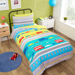 Transport Vehicles Duvet Cover Set