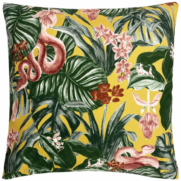 Medinilla Mustard Outdoor Cushion Cover 17" x 17" - Ideal