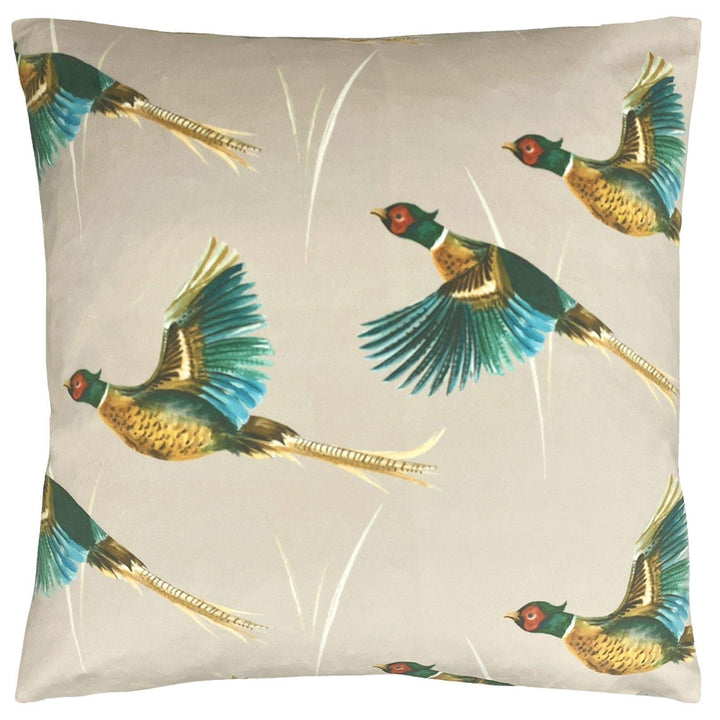 Country Flying Pheasants Mink Filled Cushion - Ideal