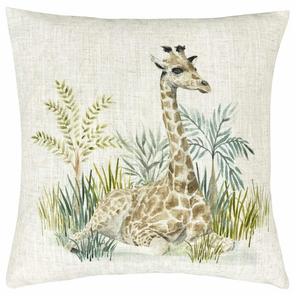 Kenya Giraffe Animal Print Cushion Cover 17" x 17" - Ideal