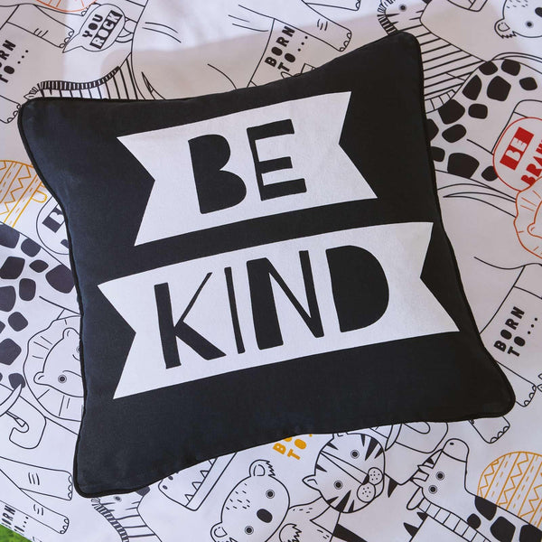 Born to Be Kind / You Rock Reversible Filled Cushion -  - Ideal Textiles