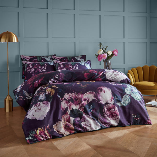 Cordelia Floral 100% Cotton Multicolour Duvet Cover Set - Single - Ideal Textiles