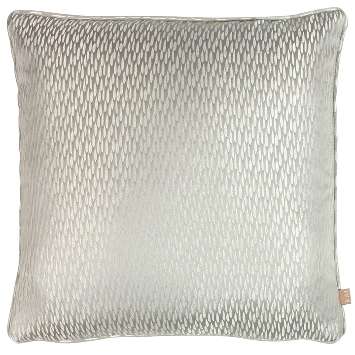 Astrid Platinum Metallic Jacquard Filled Cushions - Polyester Pad - Ideal Textiles