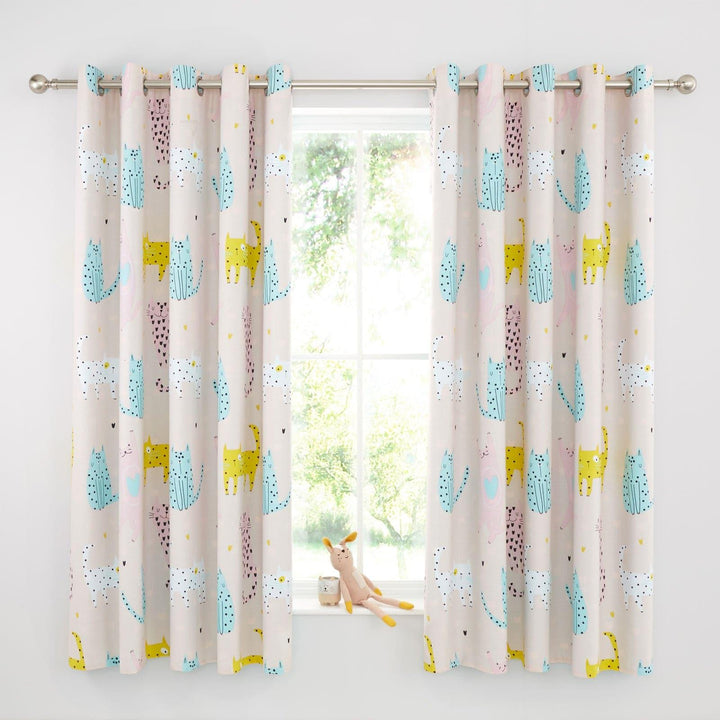 Cute Cats Eyelet Curtains Kids Curtains Catherine Lansfield Default Title  