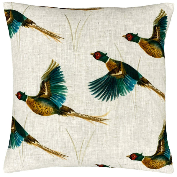 Country Flying Pheasants Cream Filled Cushion - Ideal