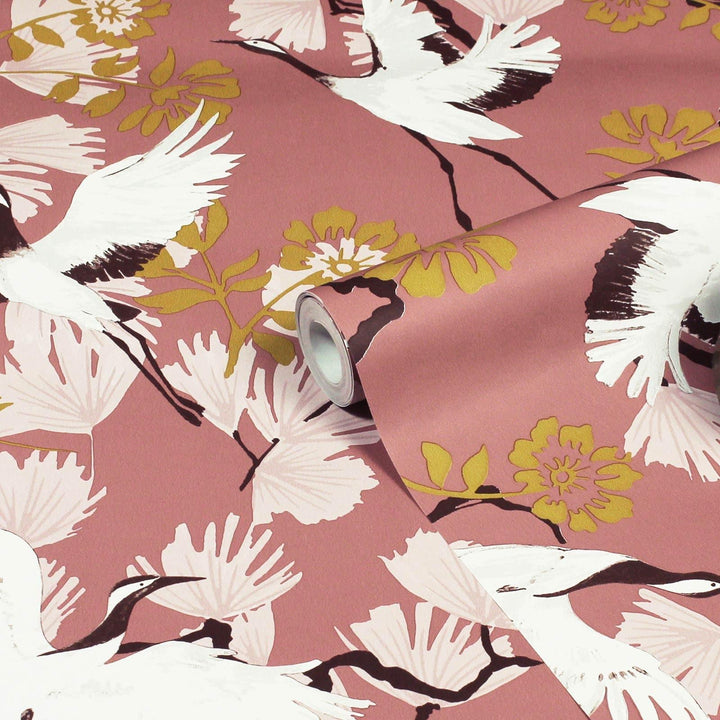 Demoiselle Botanical Wallpaper Blush - Ideal