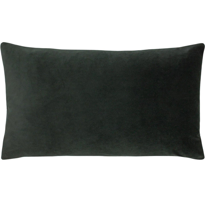 Sunningdale Velvet Rectangular Charcoal Filled Cushions 12'' x 20'' Filled Cushion Evans Lichfield Polyester Pad  