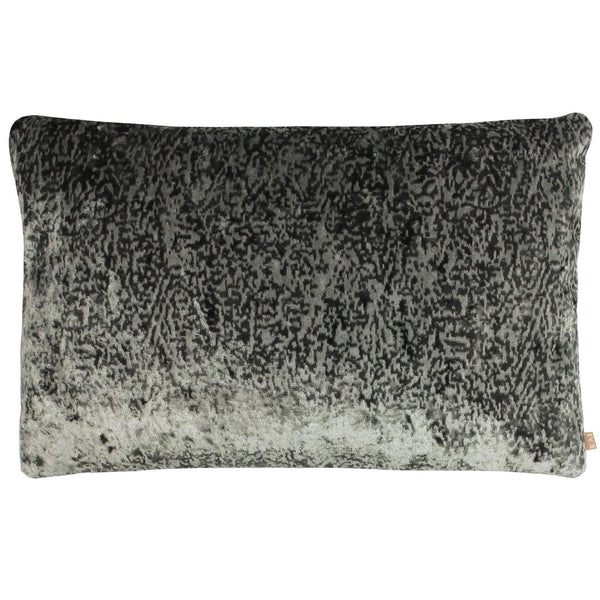 Lynx Ebony Velvet Animal Print Filled Cushions - Polyester Pad - Ideal Textiles