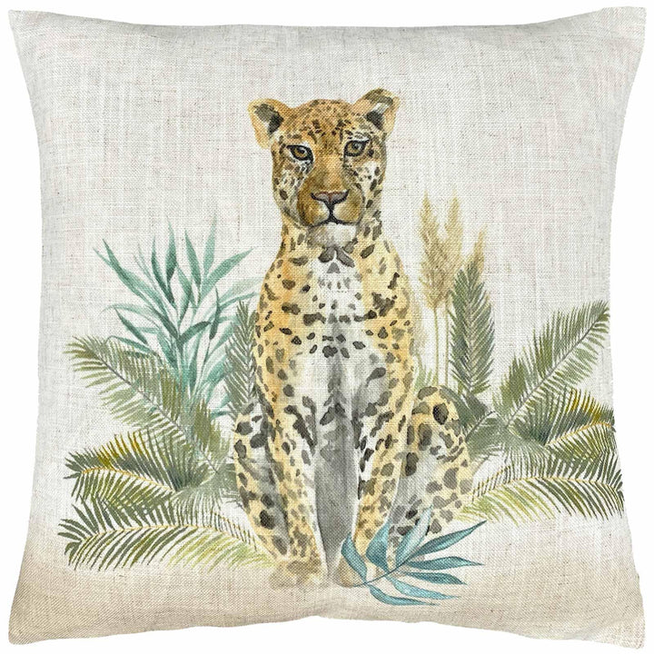 Kenya Leopard Animal Print Cushion Cover 17" x 17" - Ideal